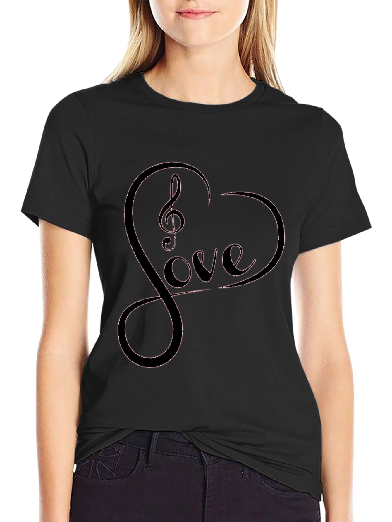 Love Music Heart Graphic T-Shirt