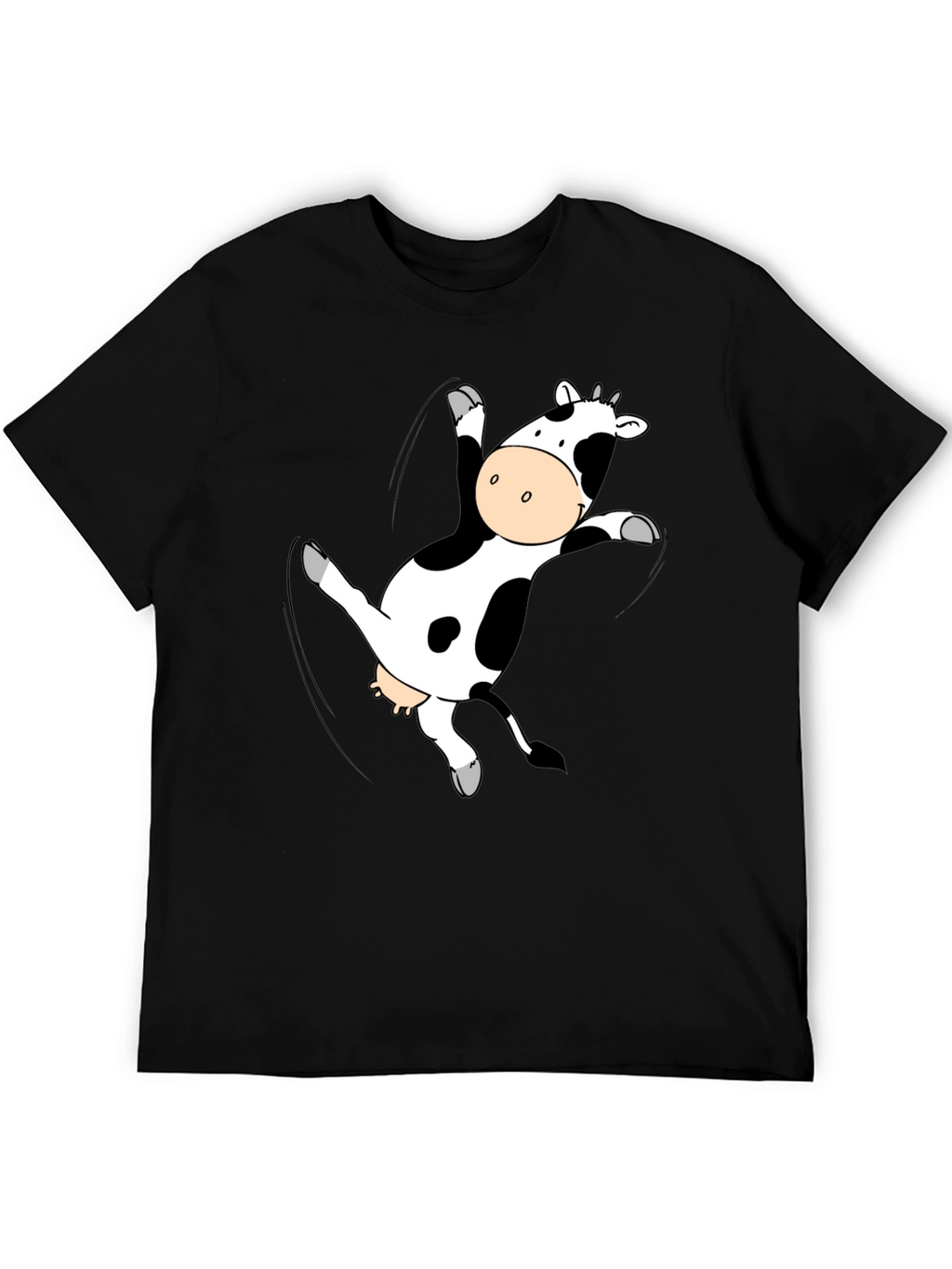 Funny Cow T-Shirt - Black Cotton Tee