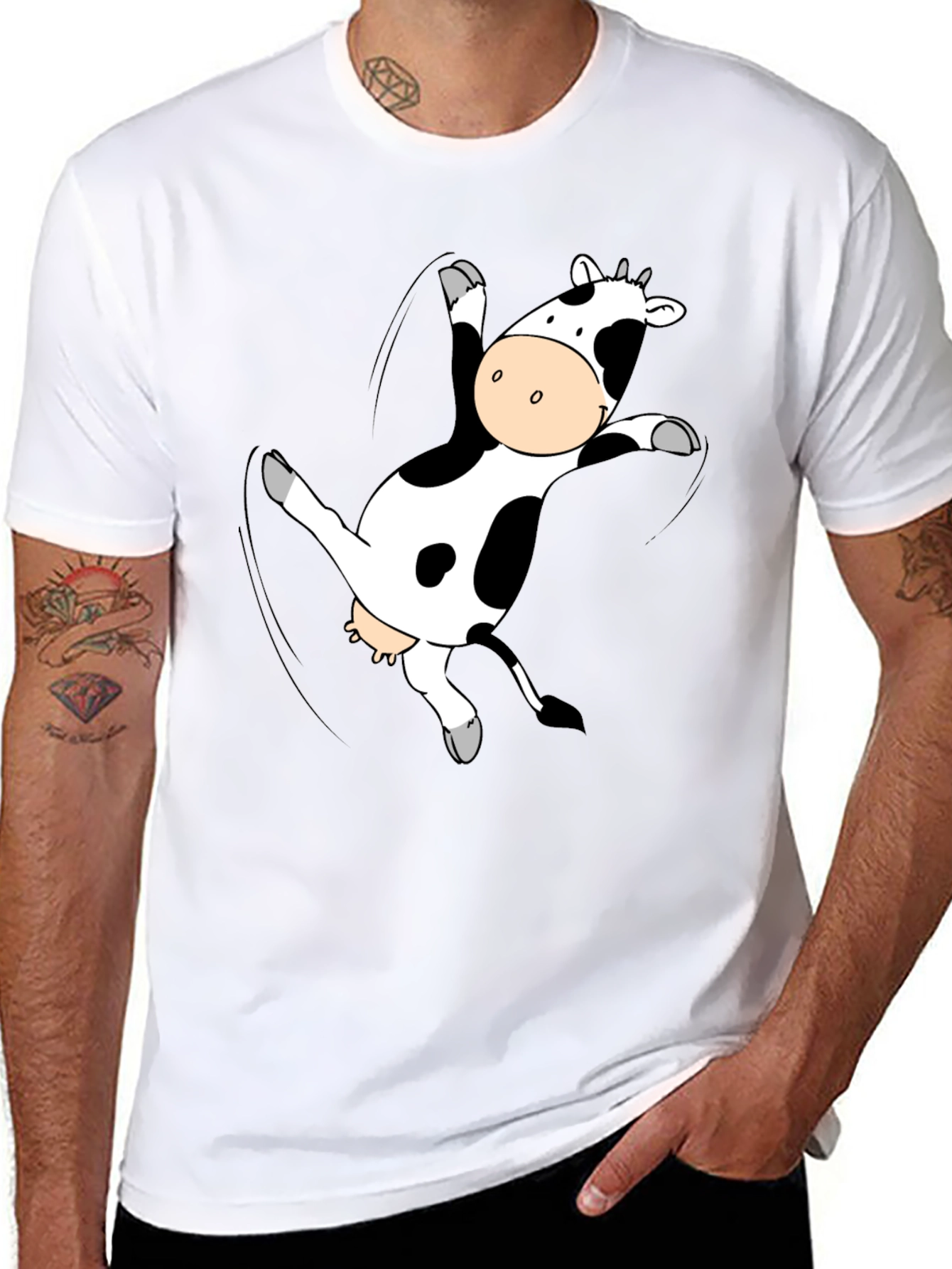 Funny Cow T-Shirt - Black Cotton Tee