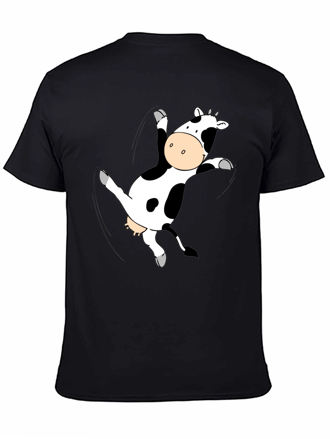Funny Cow T-Shirt - Black Cotton Tee