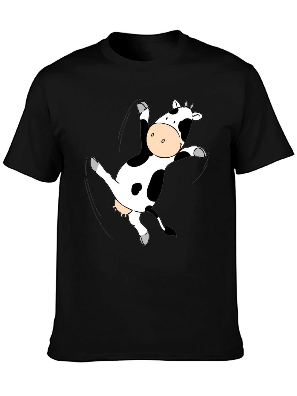 Funny Cow T-Shirt - Black Cotton Tee