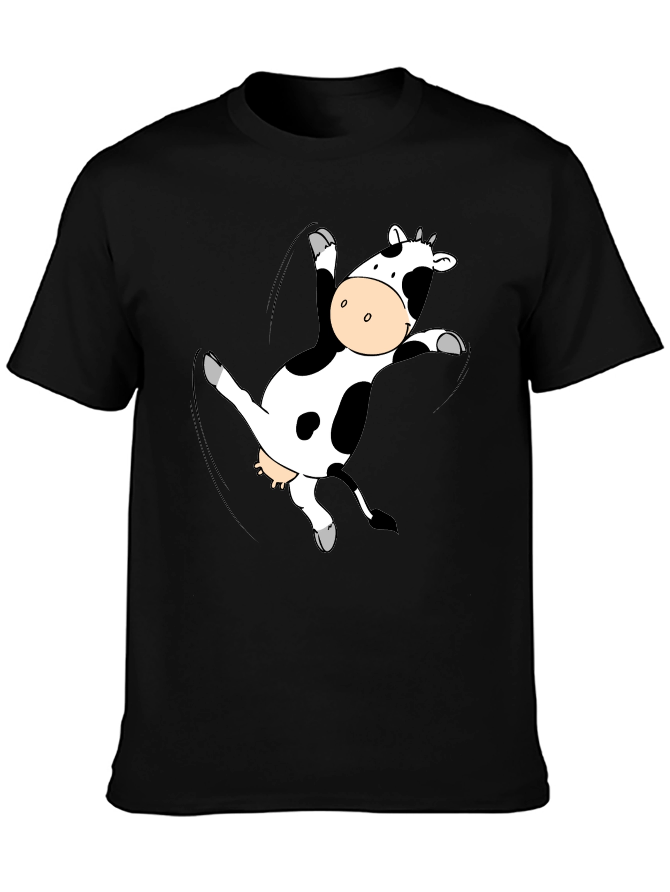 Funny Cow T-Shirt - Black Cotton Tee