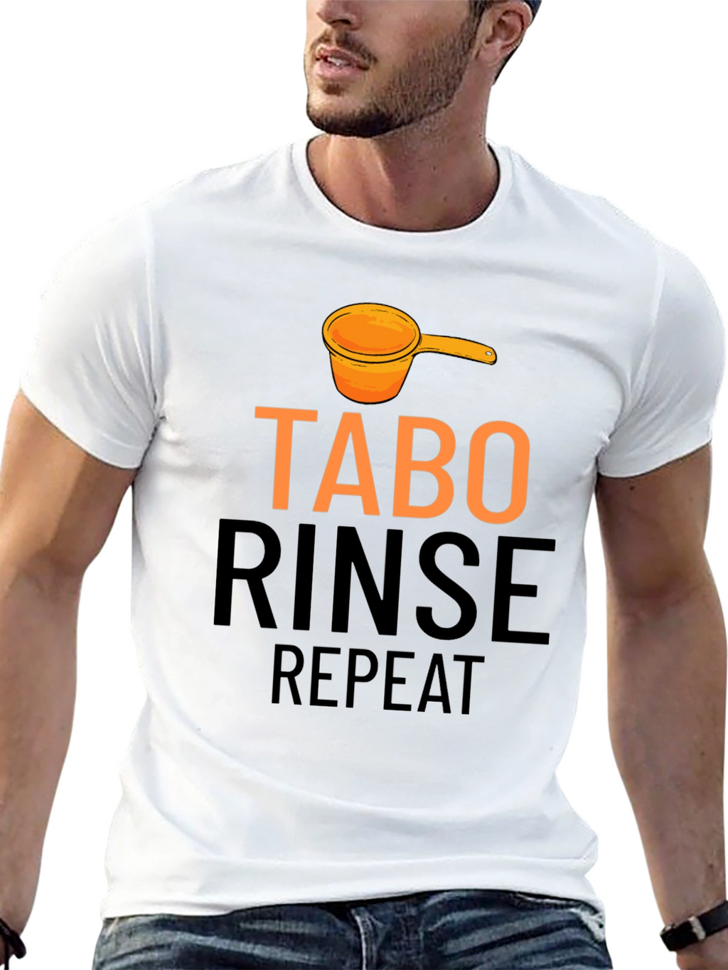 Tabo Rinse Repeat Black Graphic Tee
