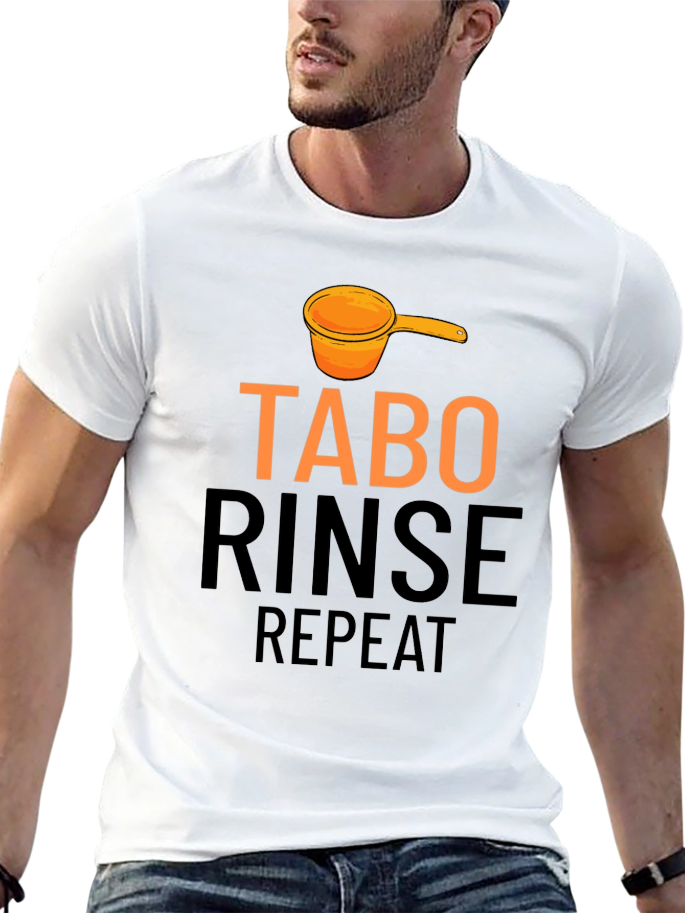 Tabo Rinse Repeat Black Graphic Tee