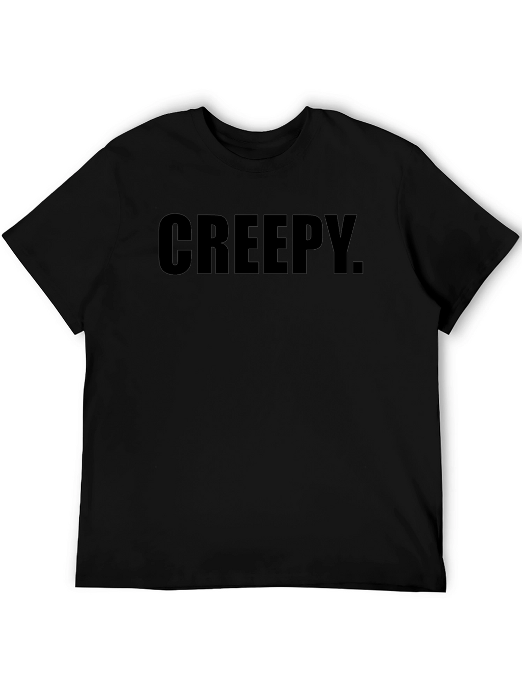 Creepy Text Black T-Shirt - Mens Graphic Tee