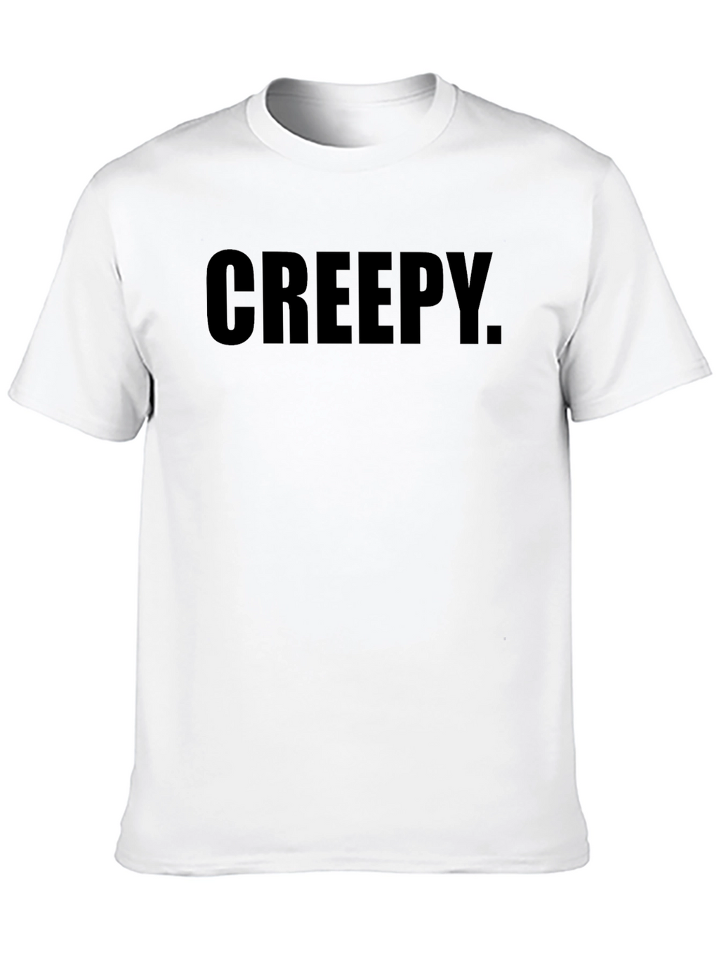 Creepy Text Black T-Shirt - Mens Graphic Tee