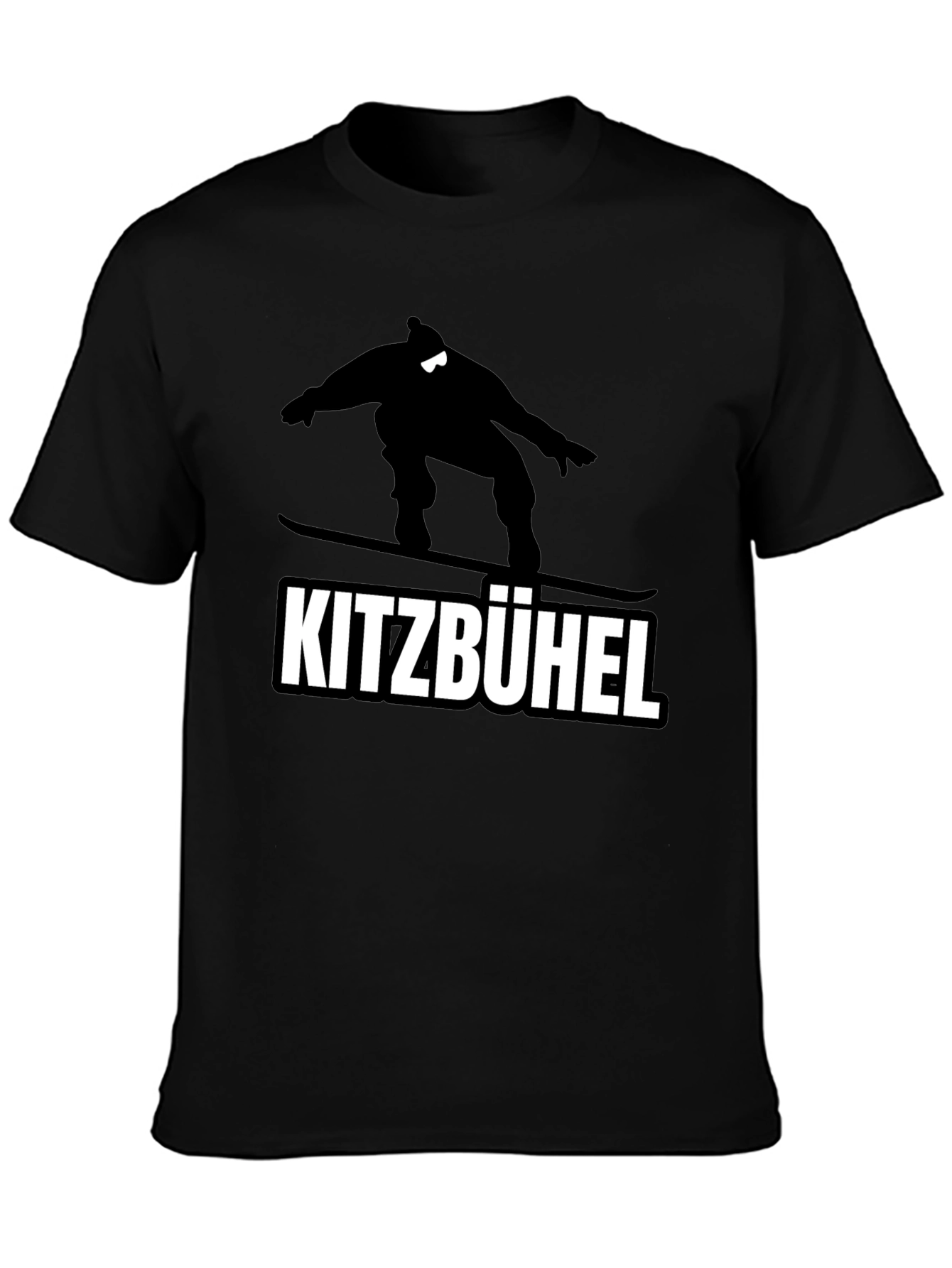 Kitzbühel Snowboarder Graphic Tee - Black