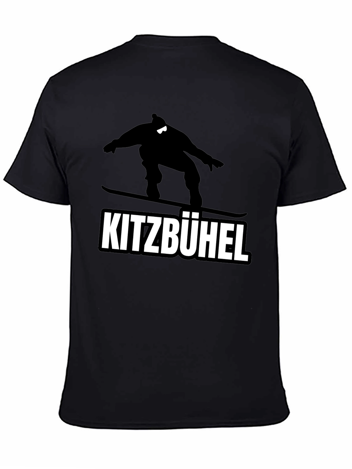 Kitzbühel Snowboarder Graphic Tee - Black