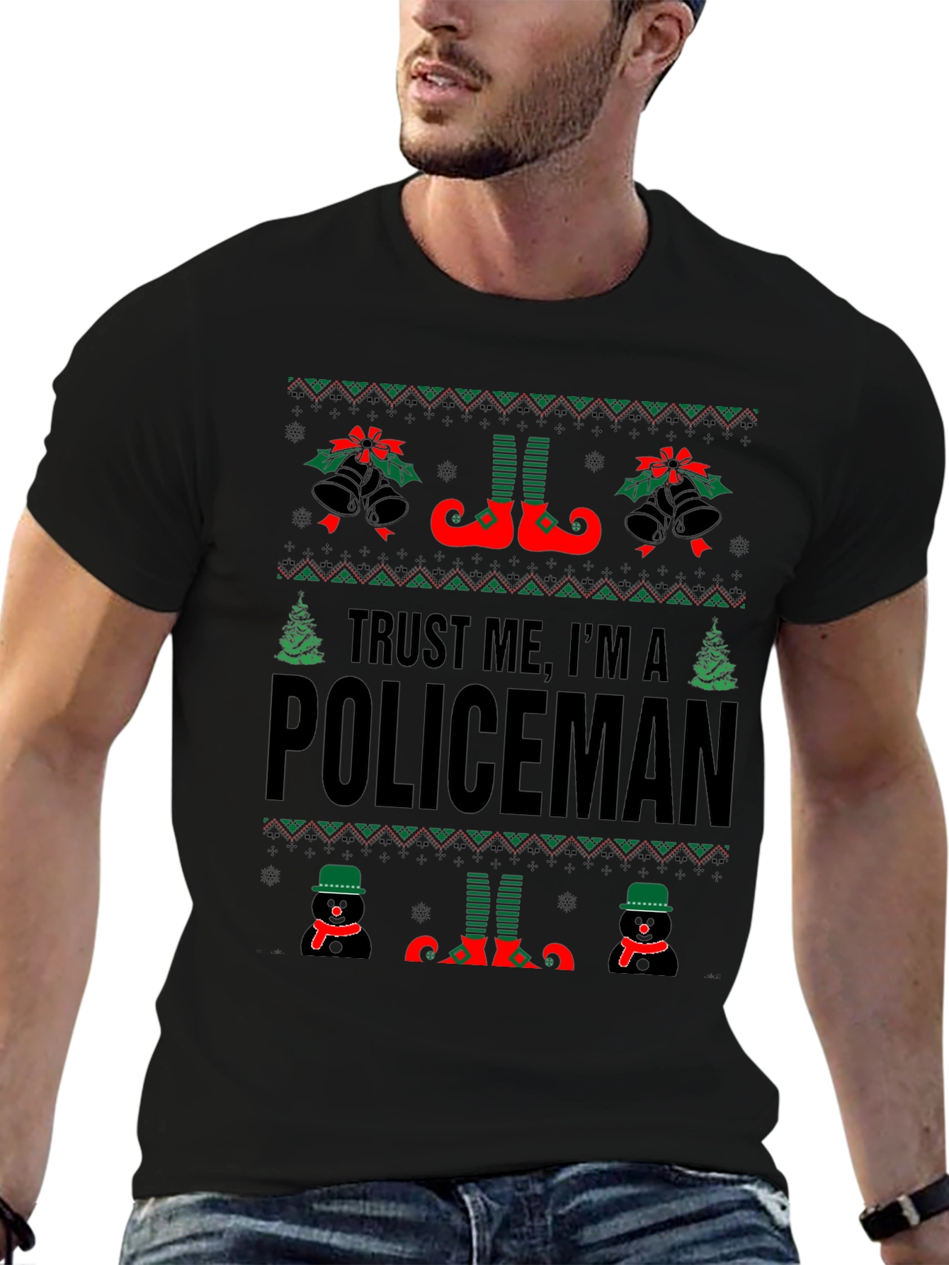 Trust Me Im A Policeman Christmas T-Shirt