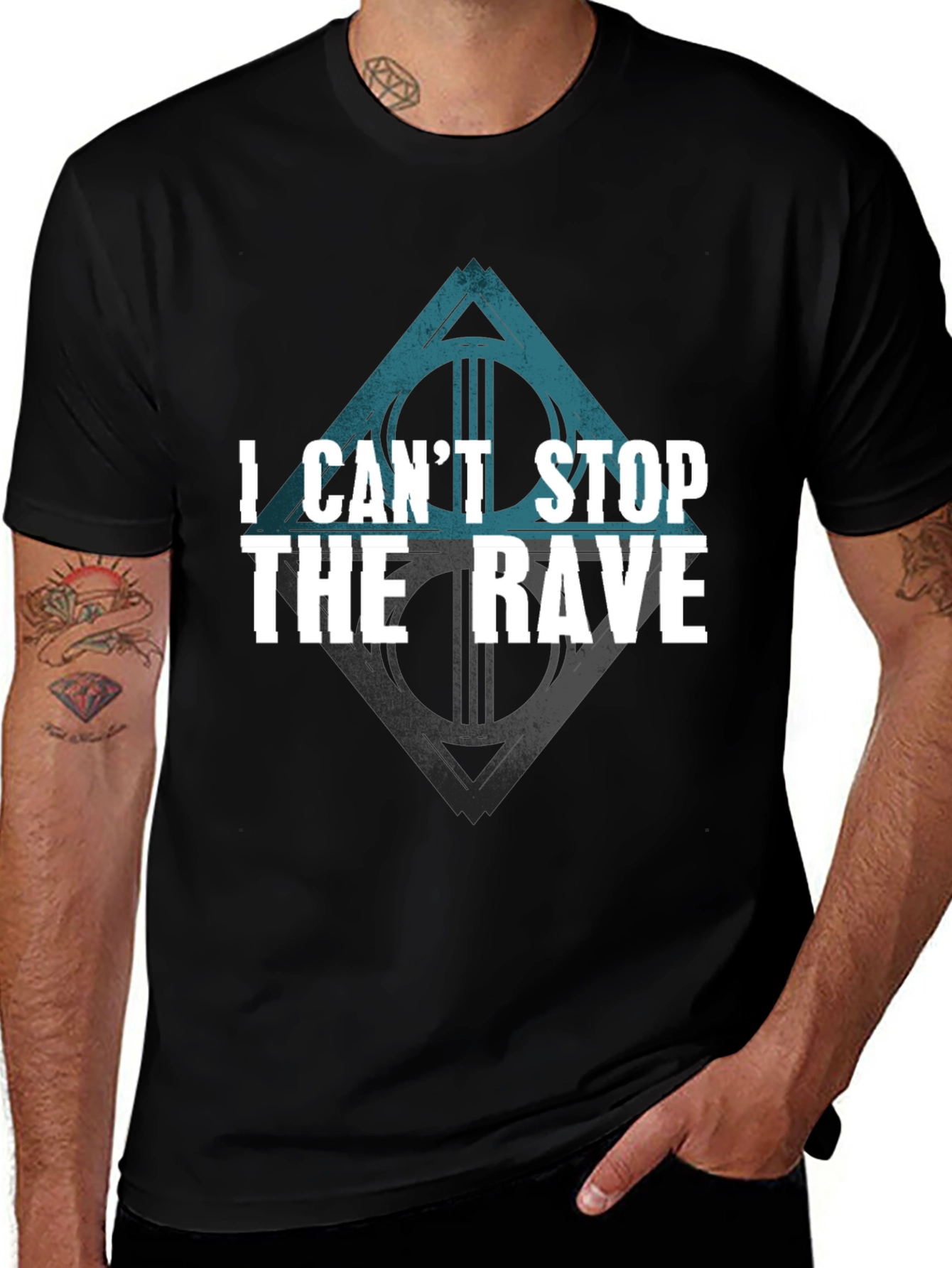 I Cant Stop The Rave Black T-Shirt