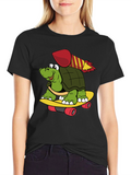 Turtle Skateboard Rocket T-Shirt