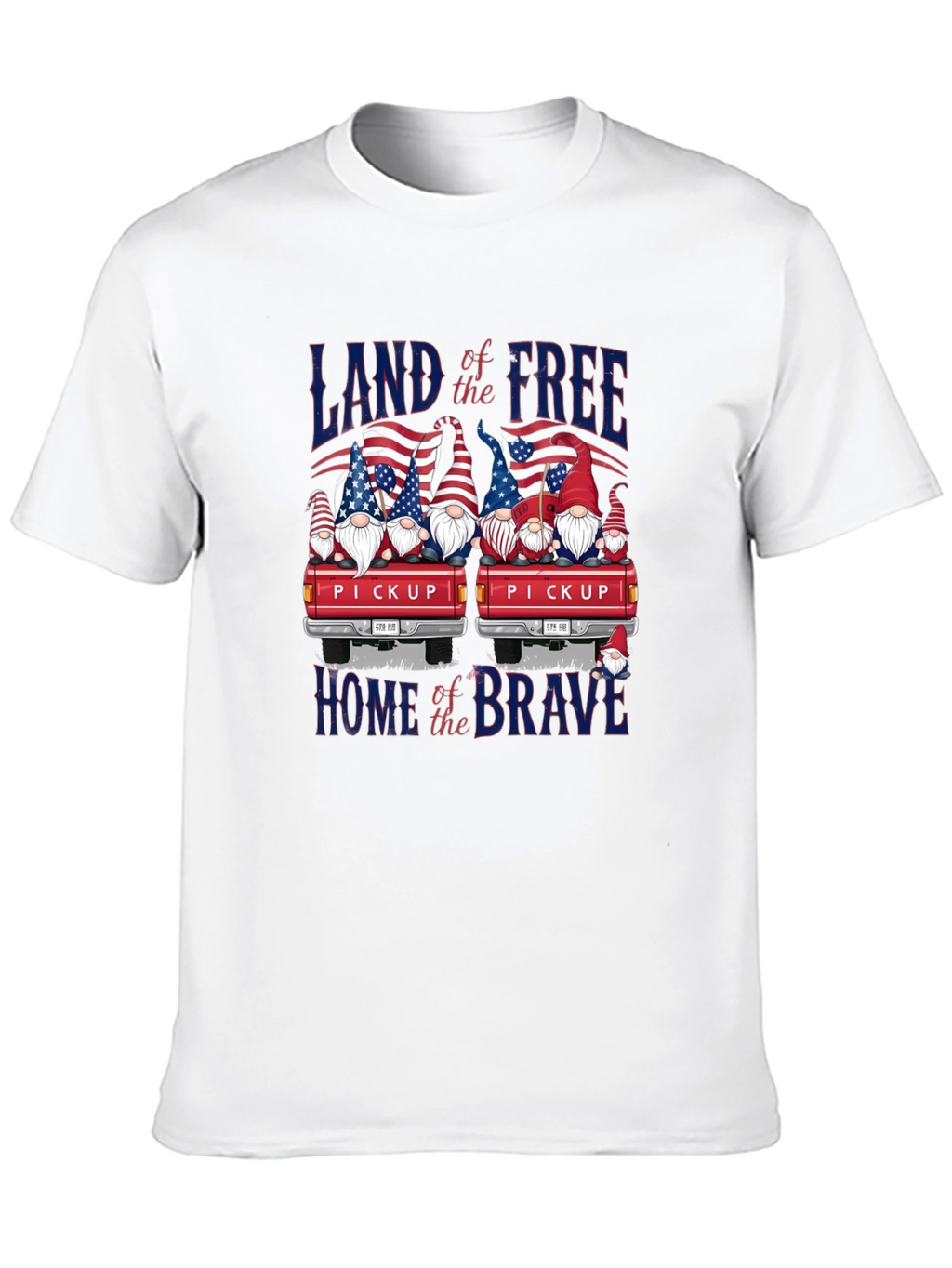 Patriotic Gnome Pickup Truck T-Shirt