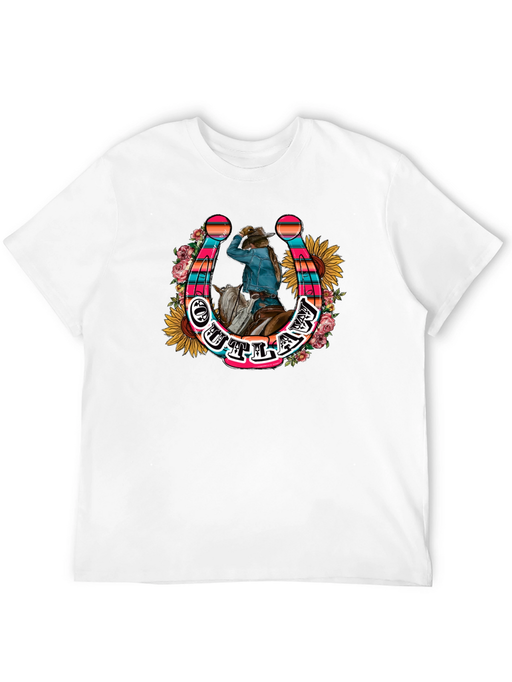 Outlaw Horseshoe Graphic Tee - Country Style
