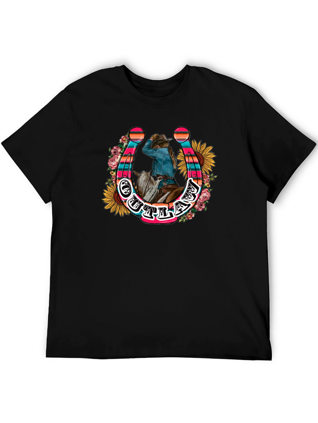 Outlaw Horseshoe Graphic Tee - Country Style