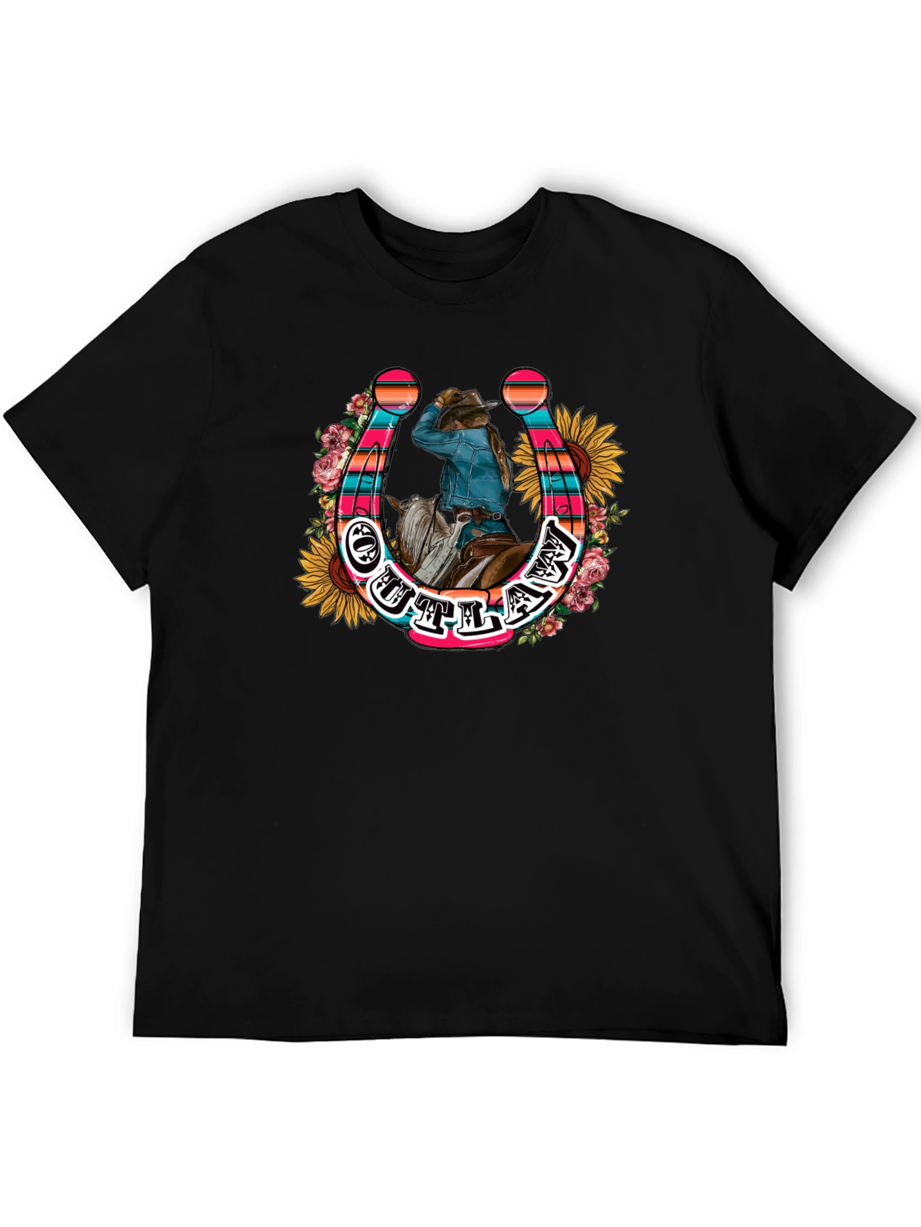 Outlaw Horseshoe Graphic Tee - Country Style