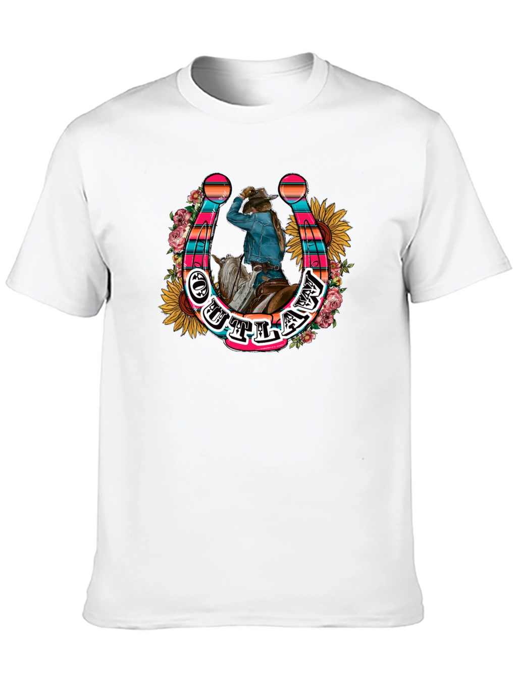 Outlaw Horseshoe Graphic Tee - Country Style