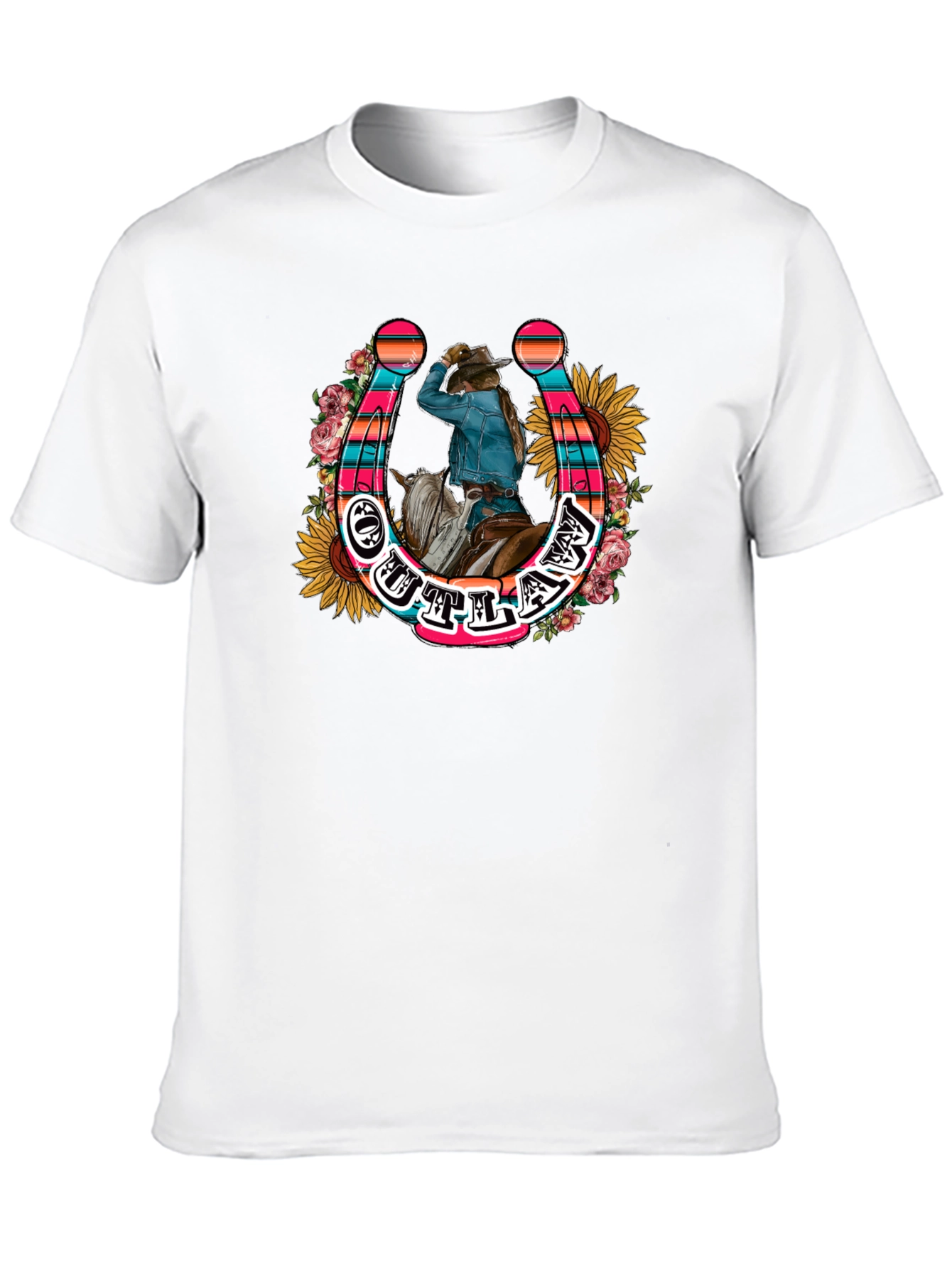 Outlaw Horseshoe Graphic Tee - Country Style