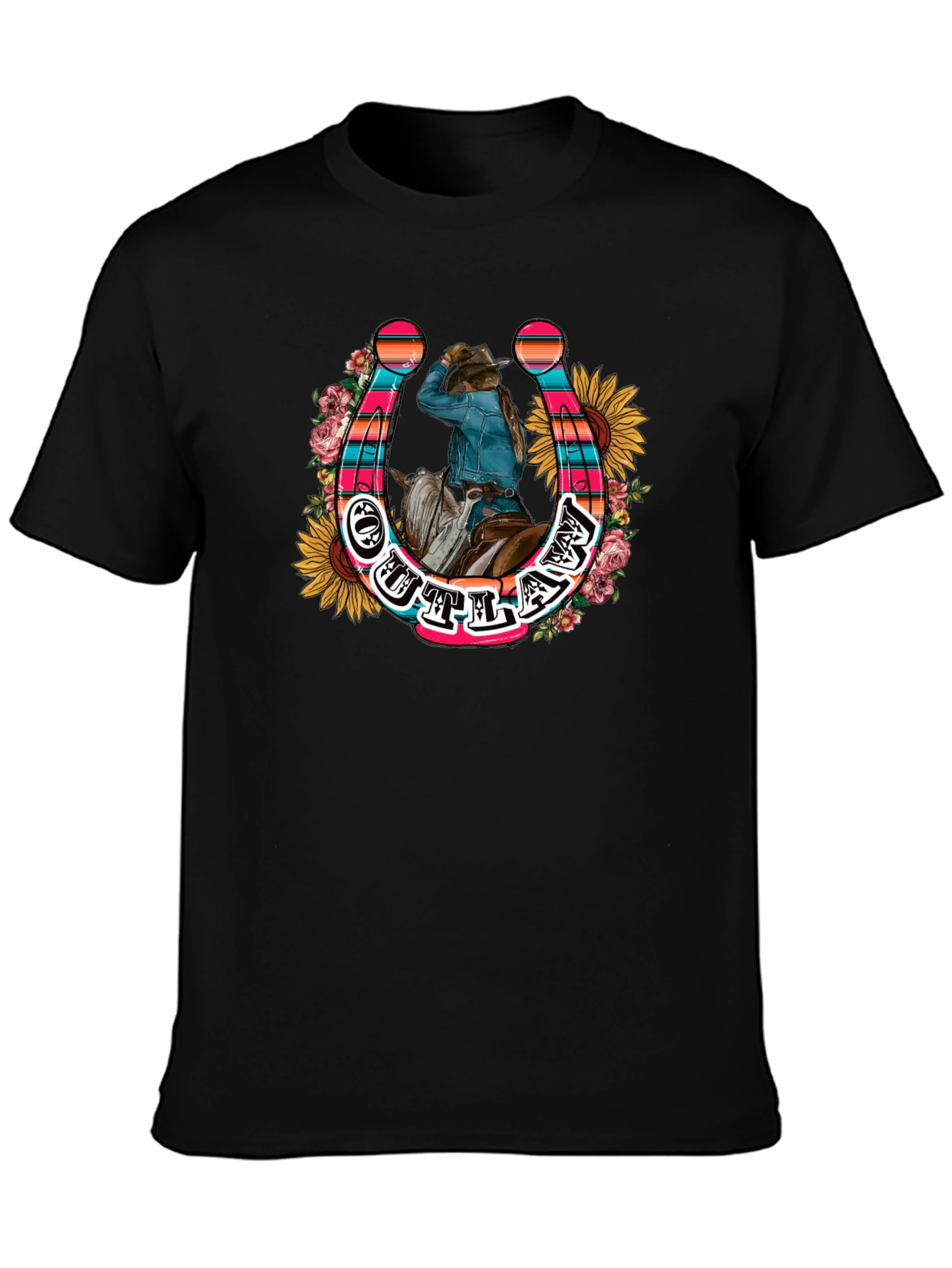 Outlaw Horseshoe Graphic Tee - Country Style