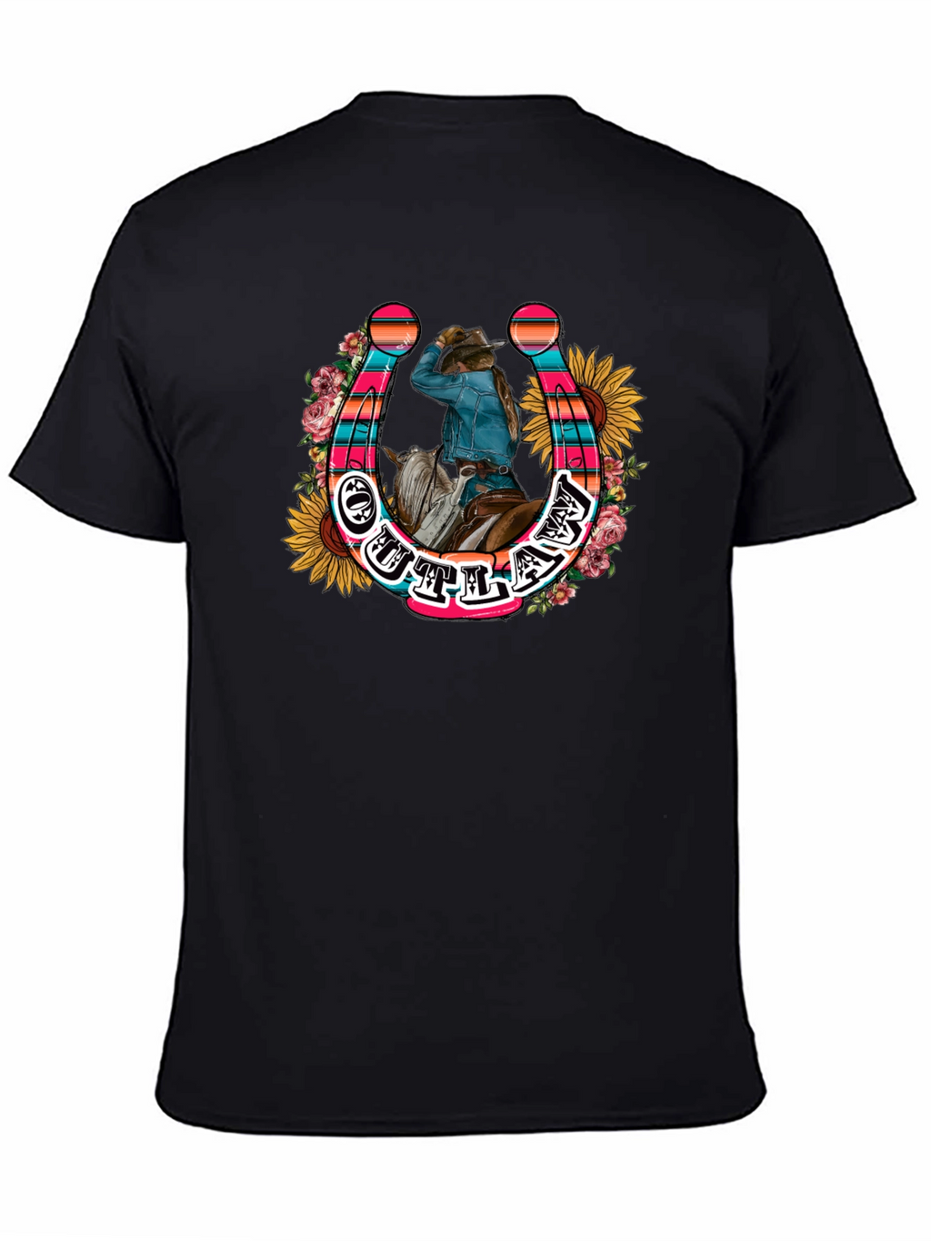 Outlaw Horseshoe Graphic Tee - Country Style