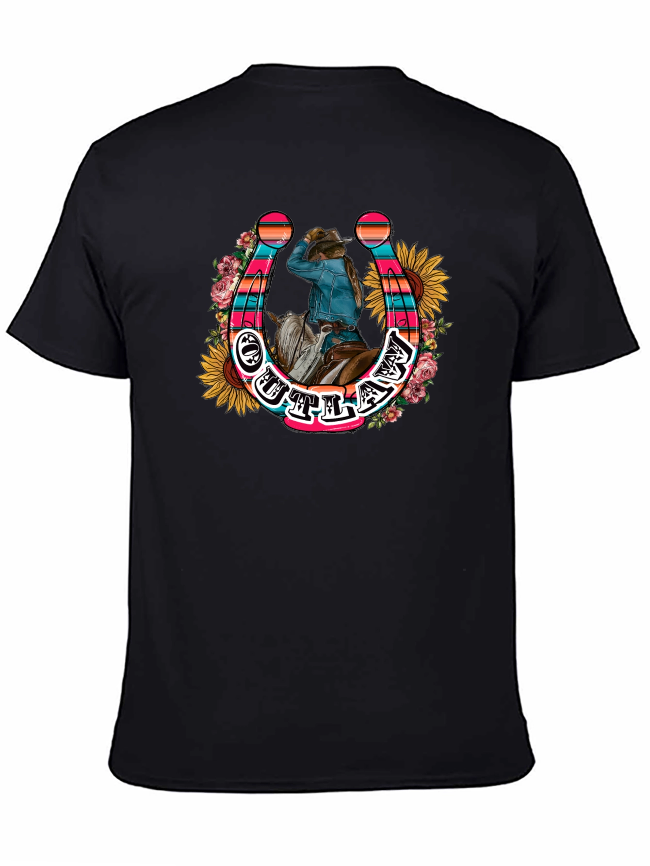 Outlaw Horseshoe Graphic Tee - Country Style
