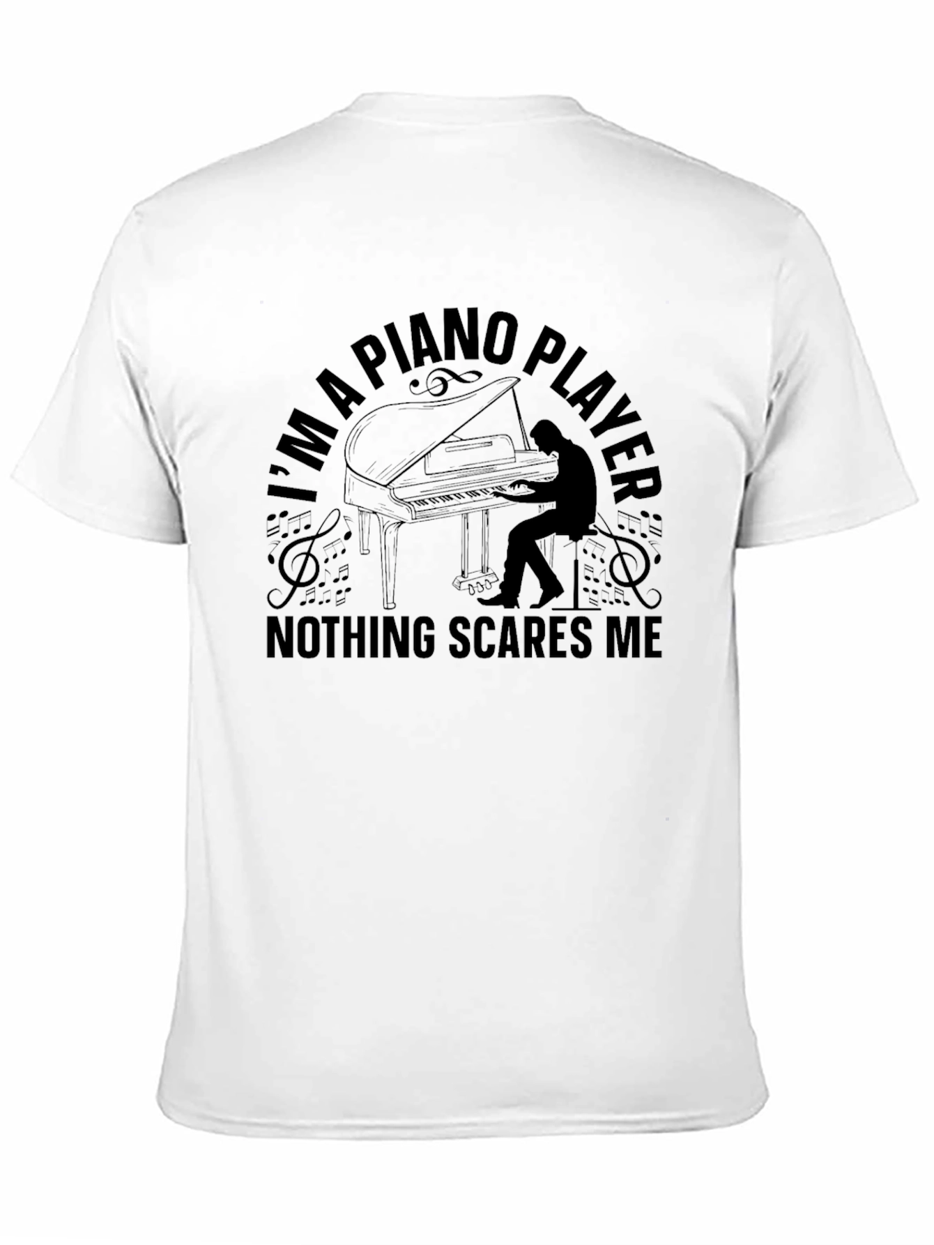 Piano Player T-Shirt: Nothing Scares Me Funny Musician Tee