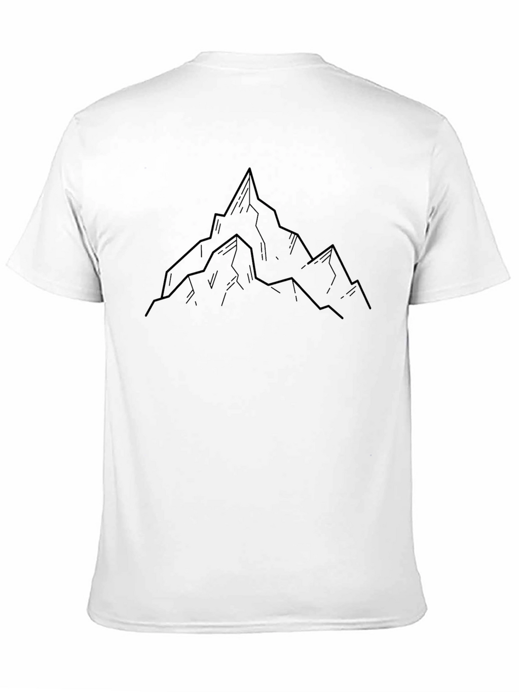 Mountain Outline Graphic Black T-Shirt