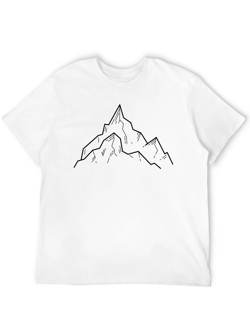 Mountain Outline Graphic Black T-Shirt