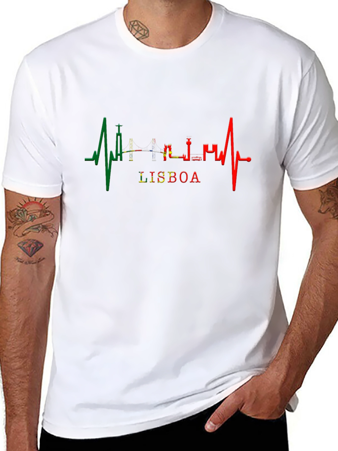 Lisboa Heartbeat T-Shirt - Black