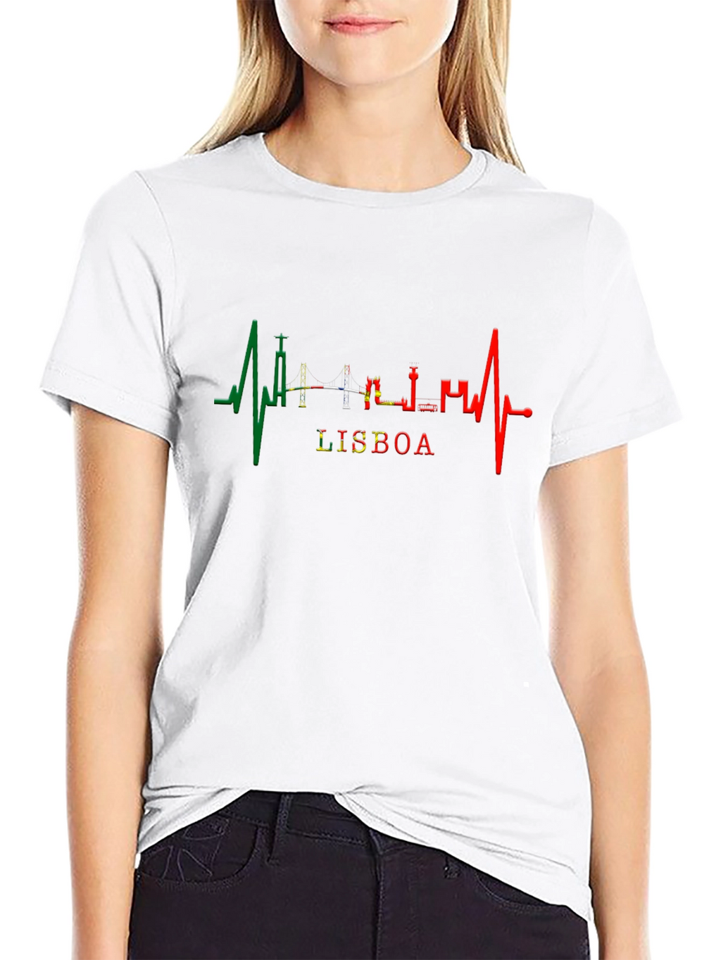 Lisboa Heartbeat T-Shirt - Black