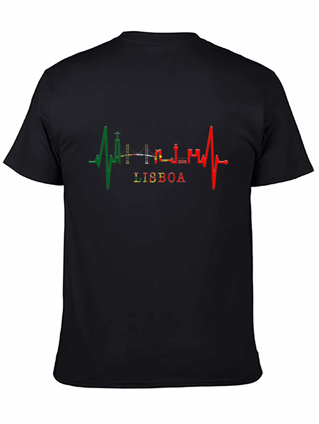 Lisboa Heartbeat T-Shirt - Black