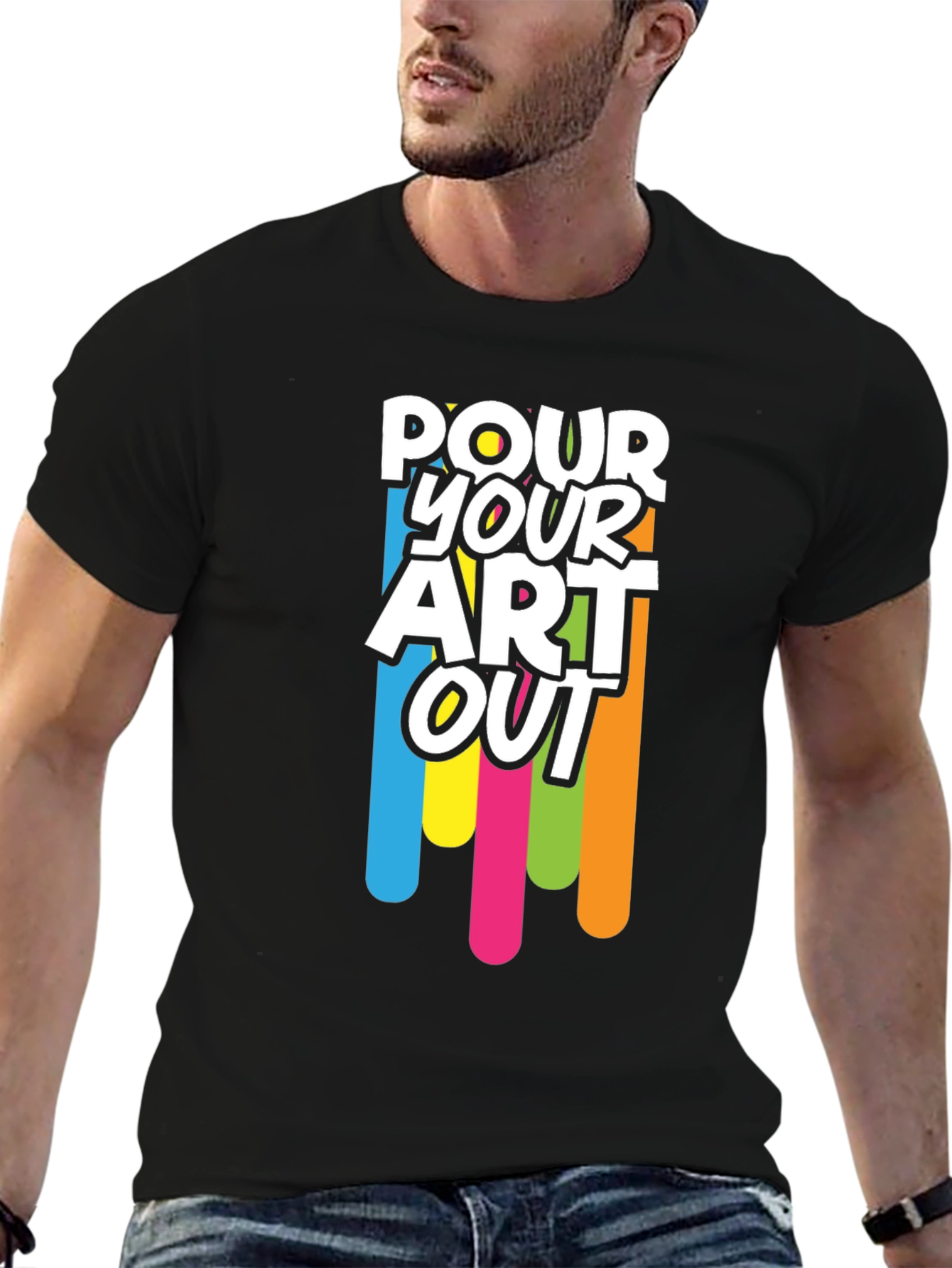 Pour Your Art Out T-Shirt - Creative Graphic Tee