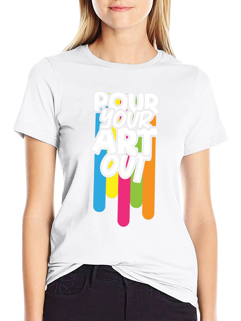Pour Your Art Out T-Shirt - Creative Graphic Tee