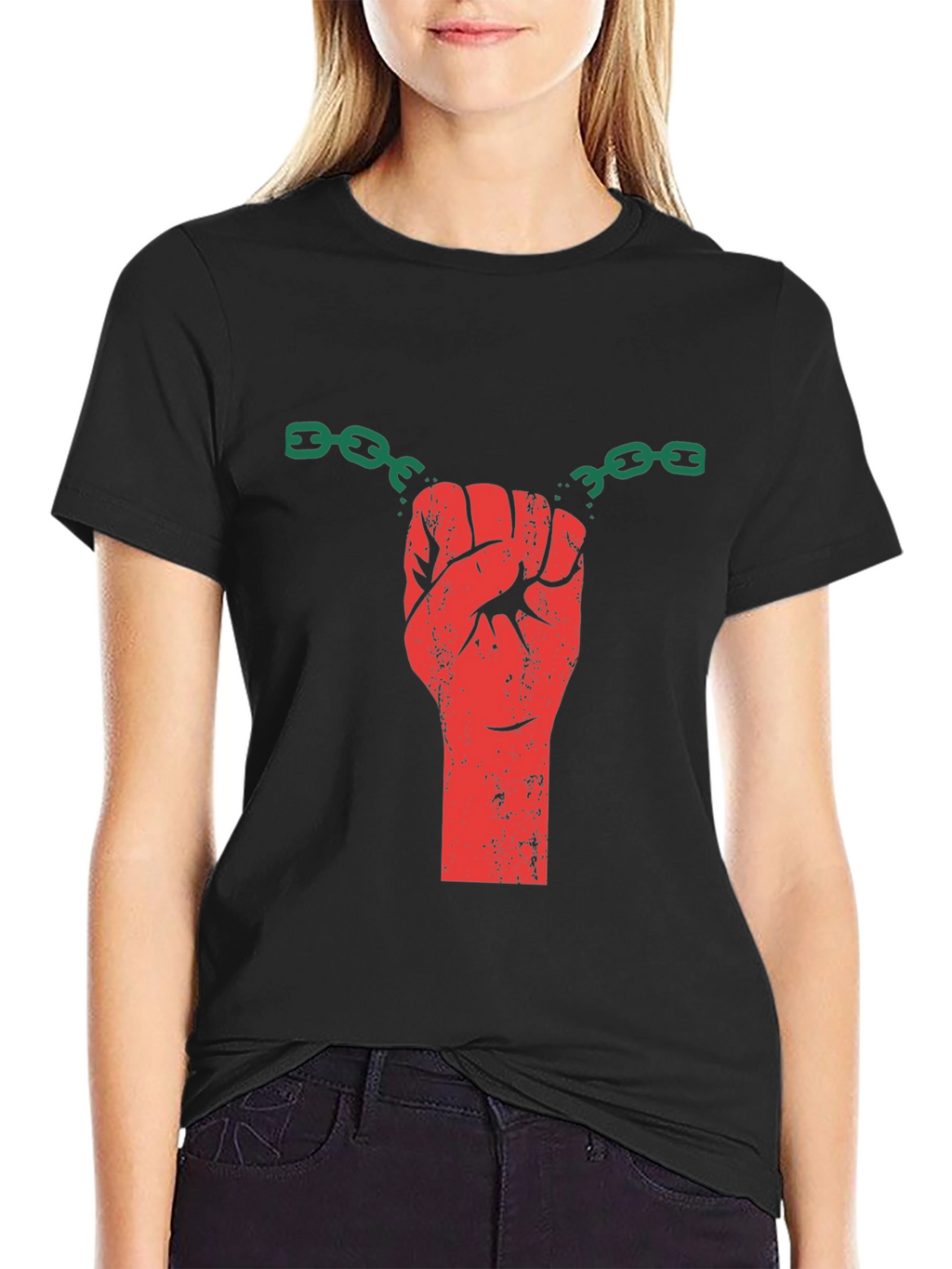 Liberated Fist Graphic T-Shirt - Black