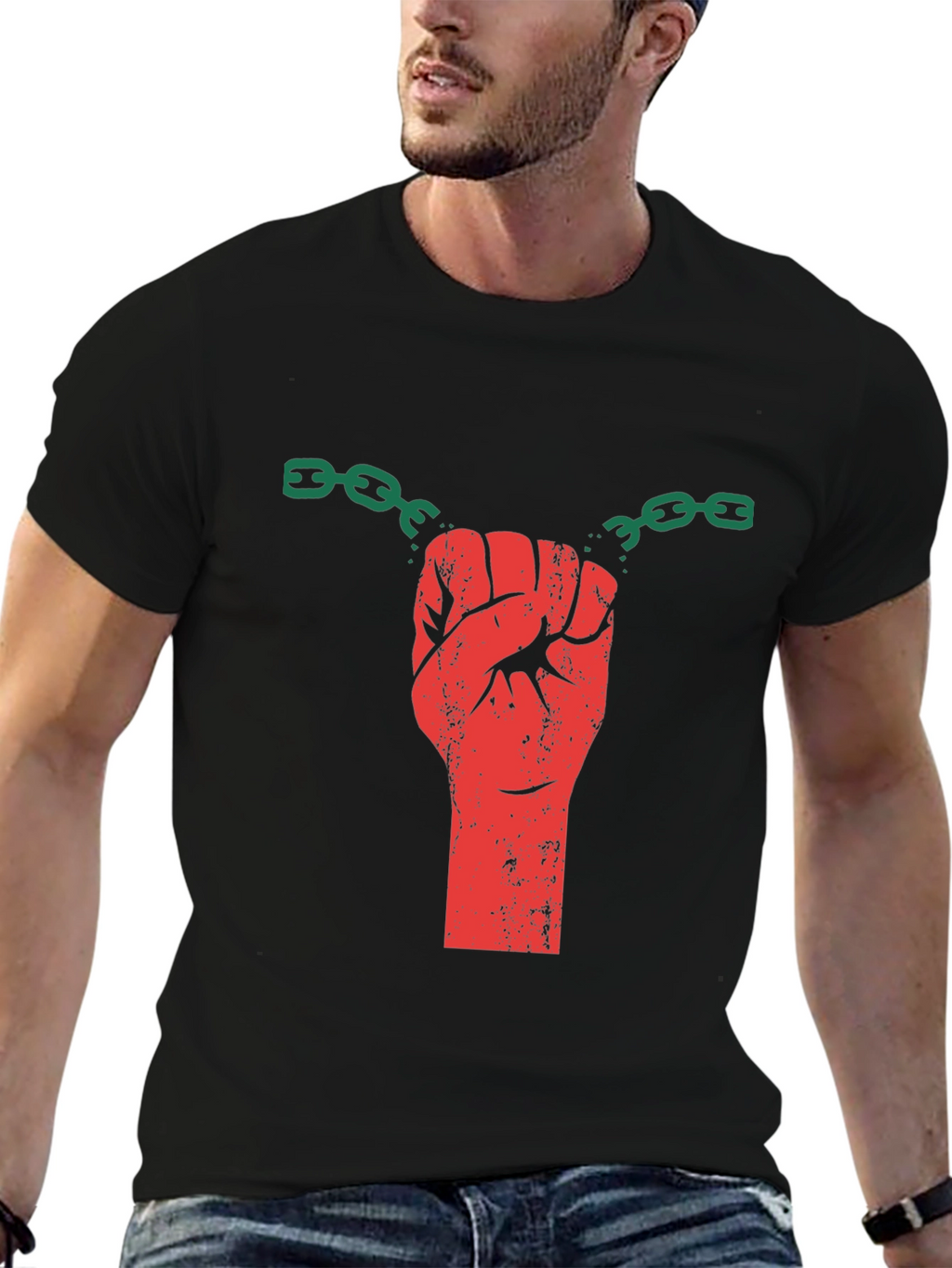 Liberated Fist Graphic T-Shirt - Black