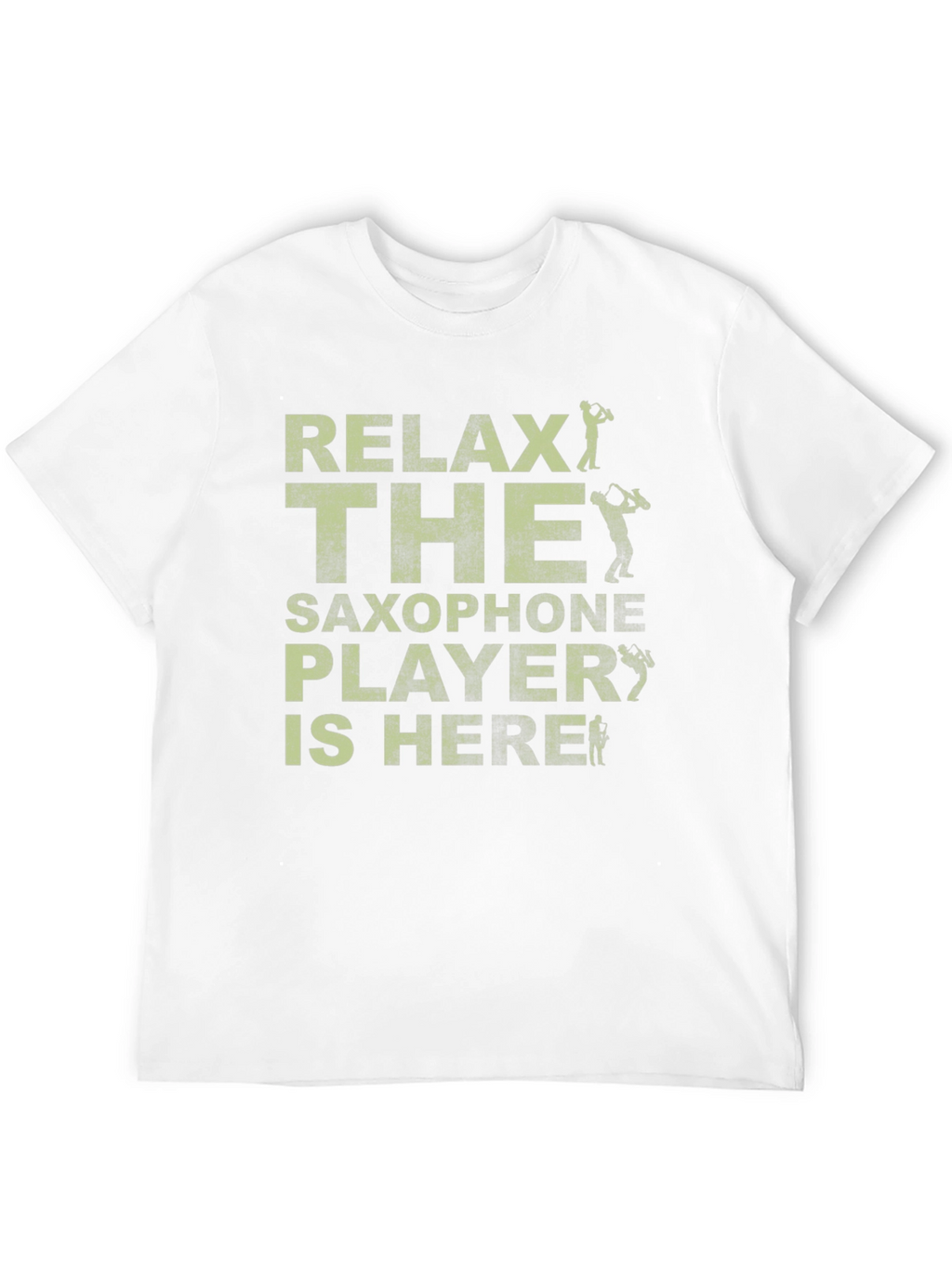 Relax Saxophone Player Black Graphic T-Shirt