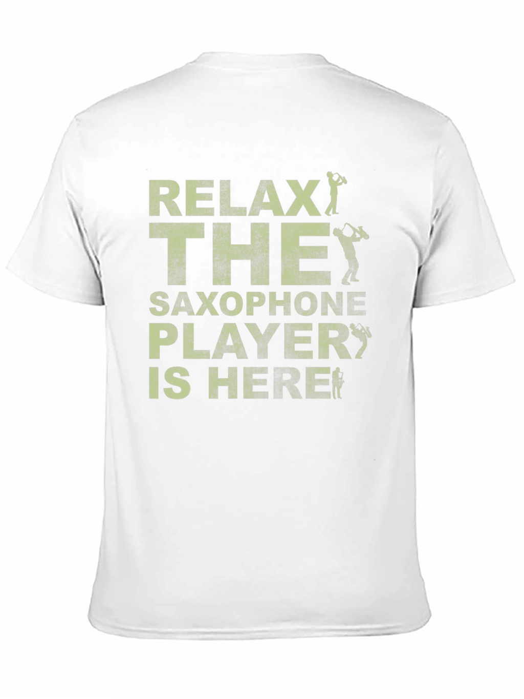 Relax Saxophone Player Black Graphic T-Shirt