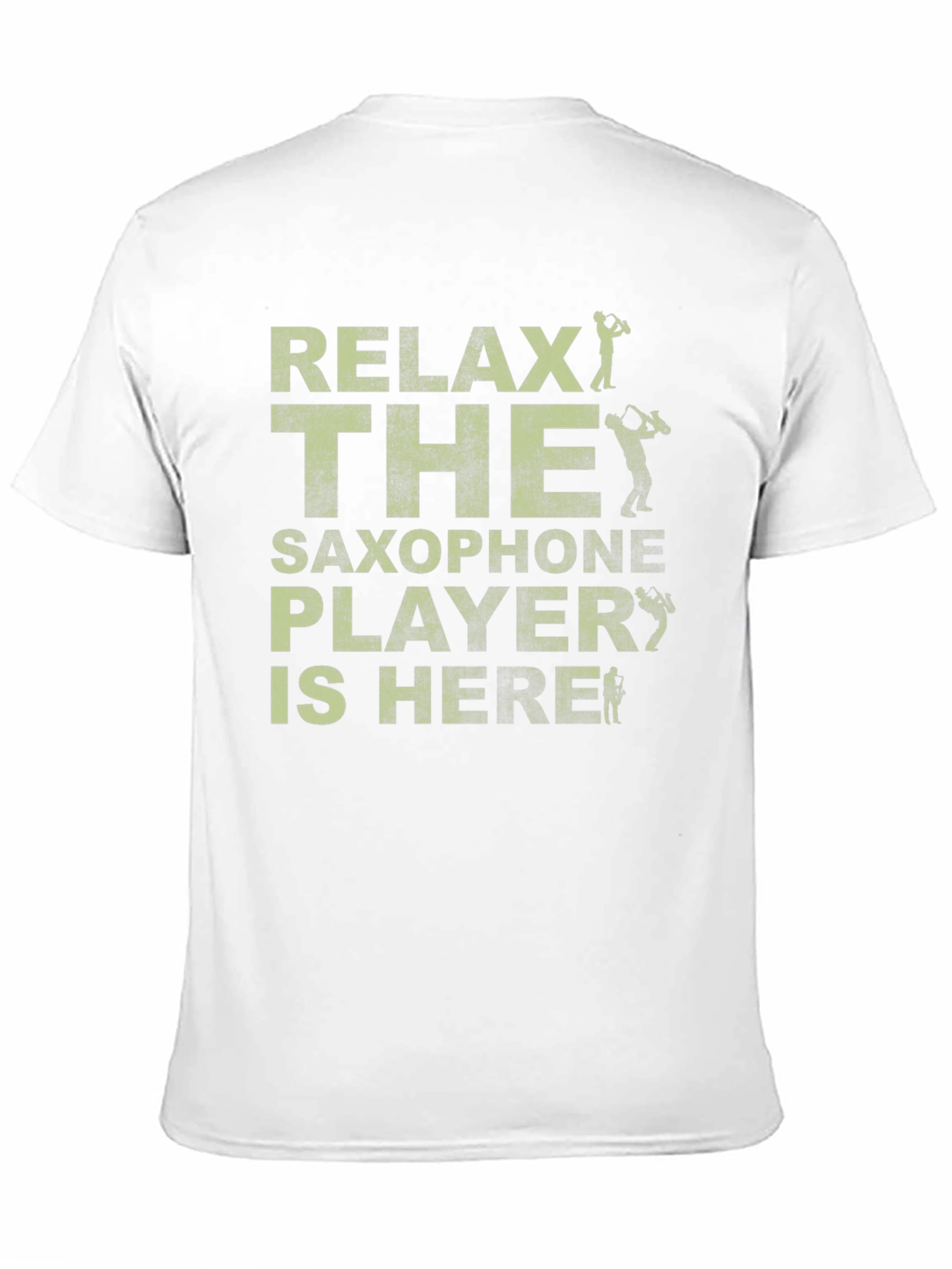 Relax Saxophone Player Black Graphic T-Shirt