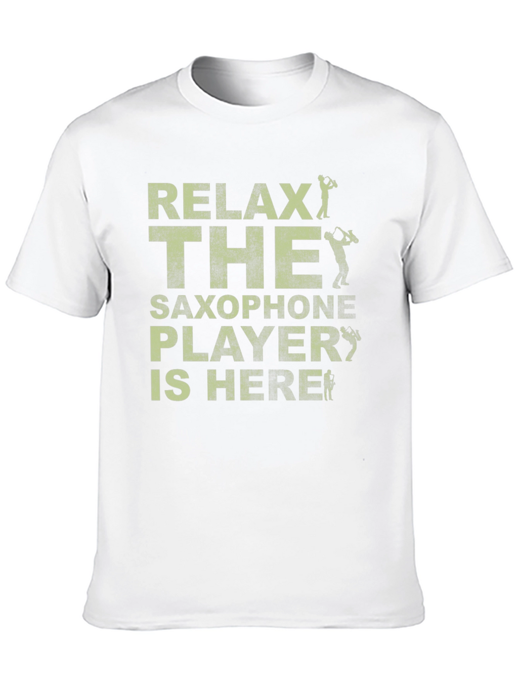 Relax Saxophone Player Black Graphic T-Shirt
