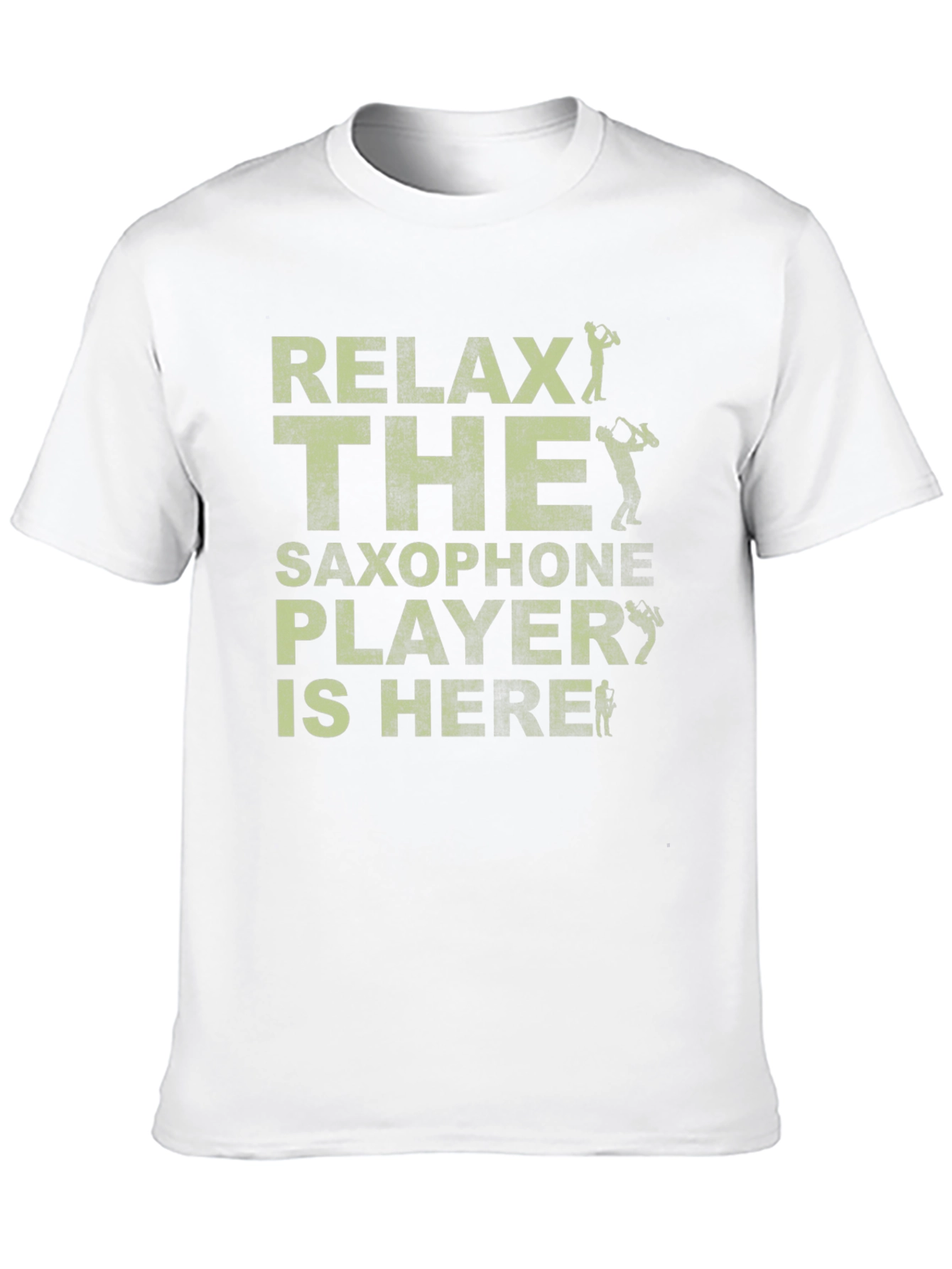 Relax Saxophone Player Black Graphic T-Shirt
