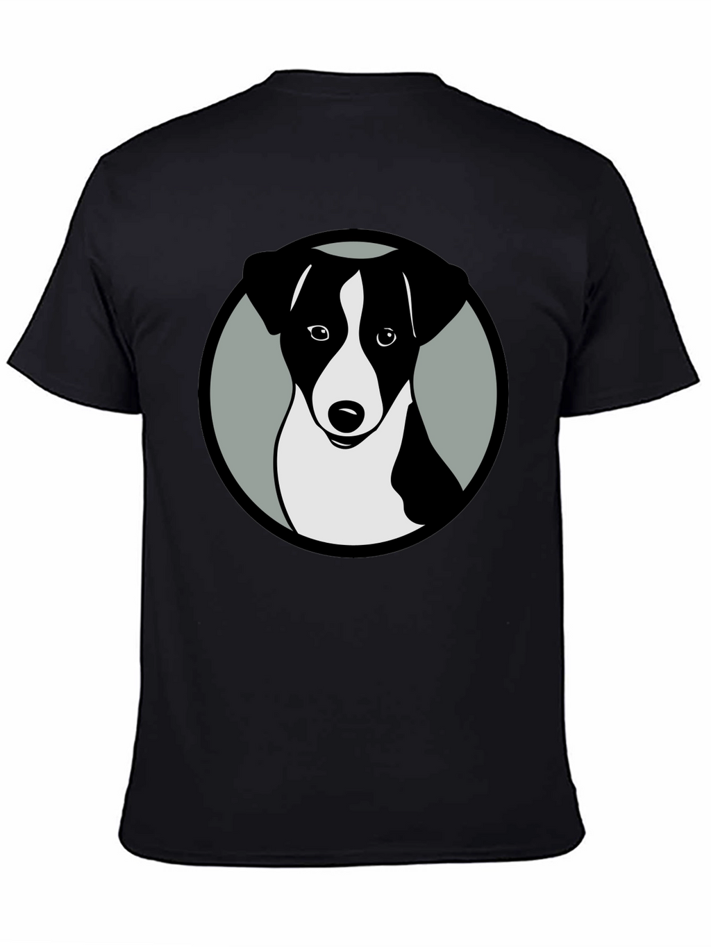Dog Graphic Black T-Shirt Stylish Animal Tee