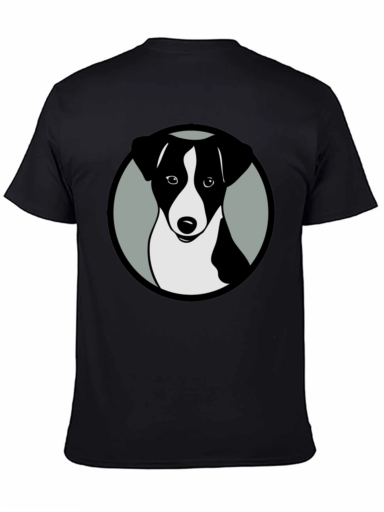 Dog Graphic Black T-Shirt Stylish Animal Tee