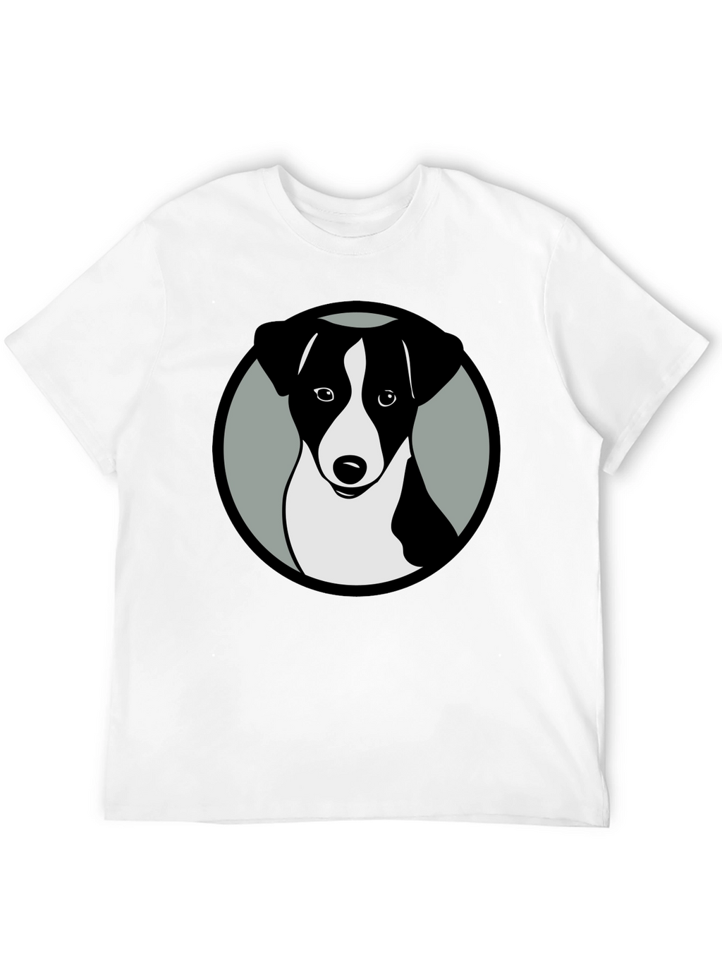 Dog Graphic Black T-Shirt Stylish Animal Tee