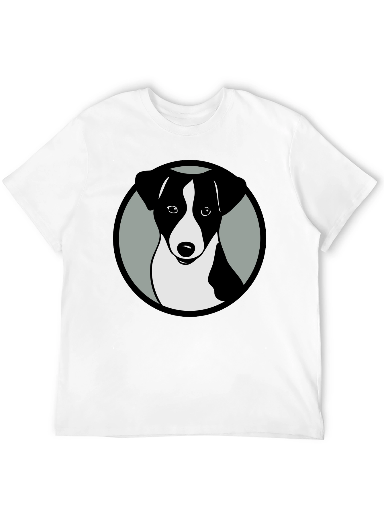 Dog Graphic Black T-Shirt Stylish Animal Tee