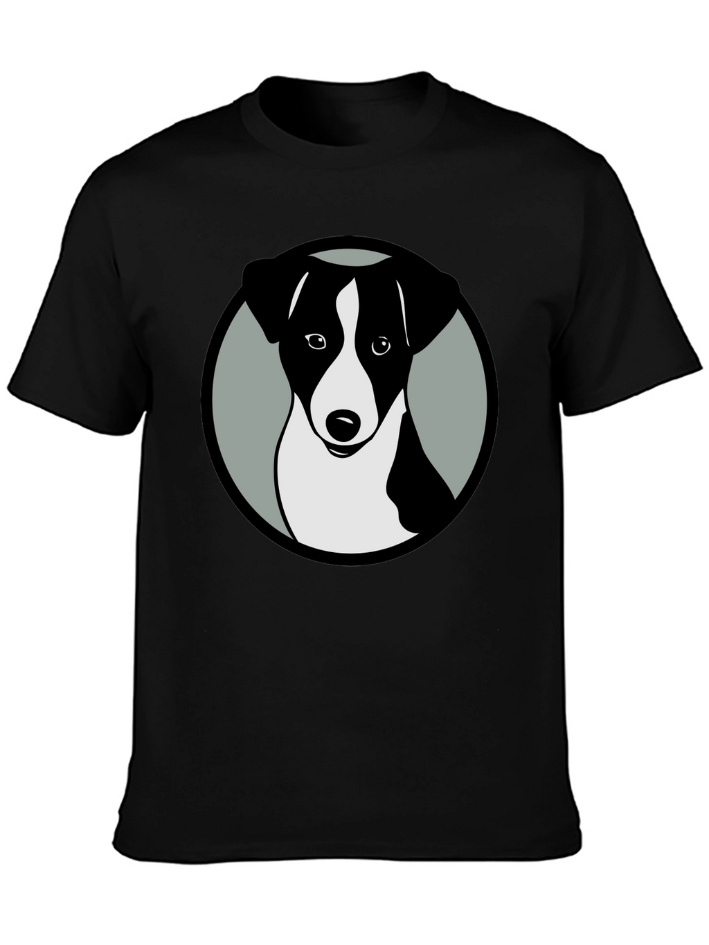 Dog Graphic Black T-Shirt Stylish Animal Tee