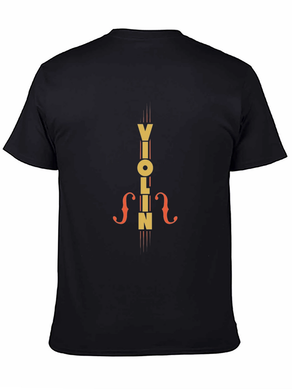 Violin Graphic Tee - Music Lovers Black T-Shirt