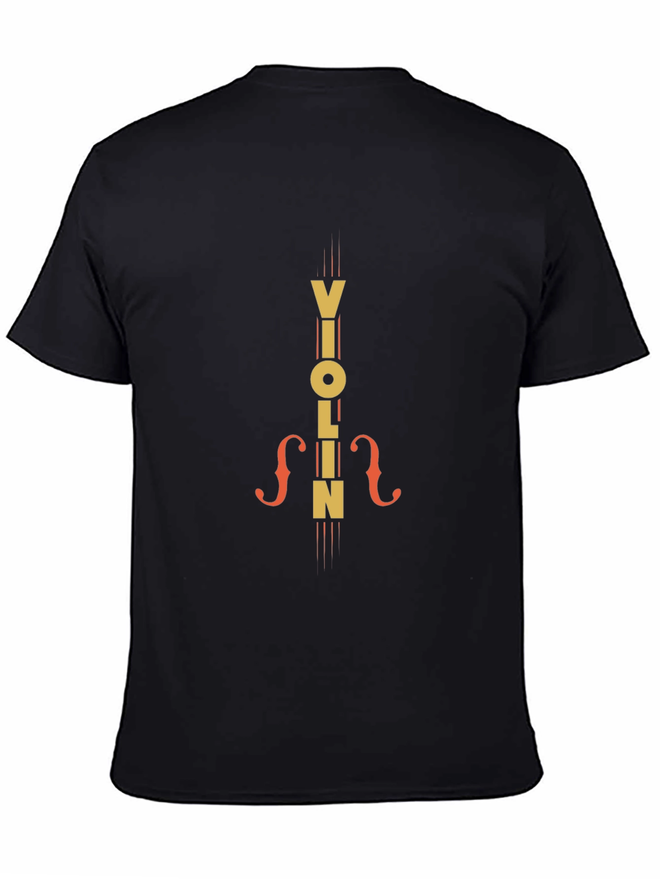 Violin Graphic Tee - Music Lovers Black T-Shirt