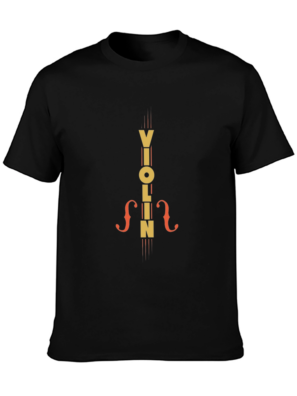 Violin Graphic Tee - Music Lovers Black T-Shirt