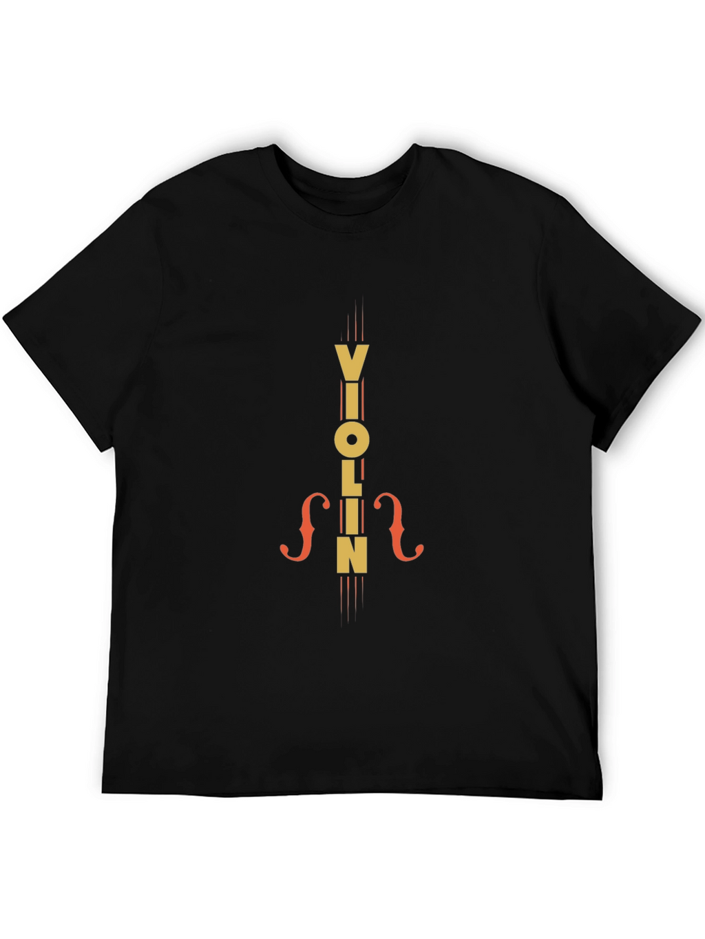 Violin Graphic Tee - Music Lovers Black T-Shirt