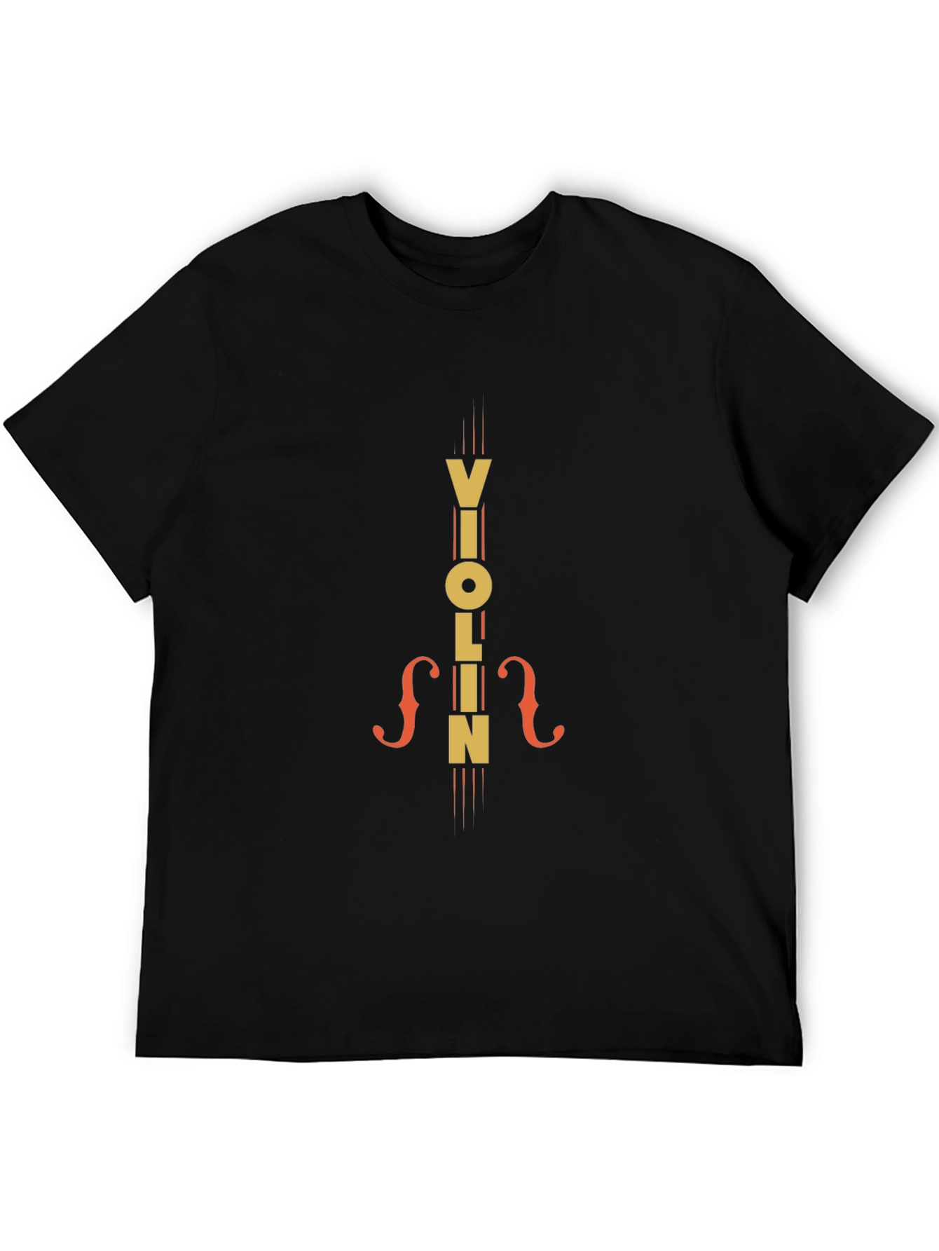 Violin Graphic Tee - Music Lovers Black T-Shirt