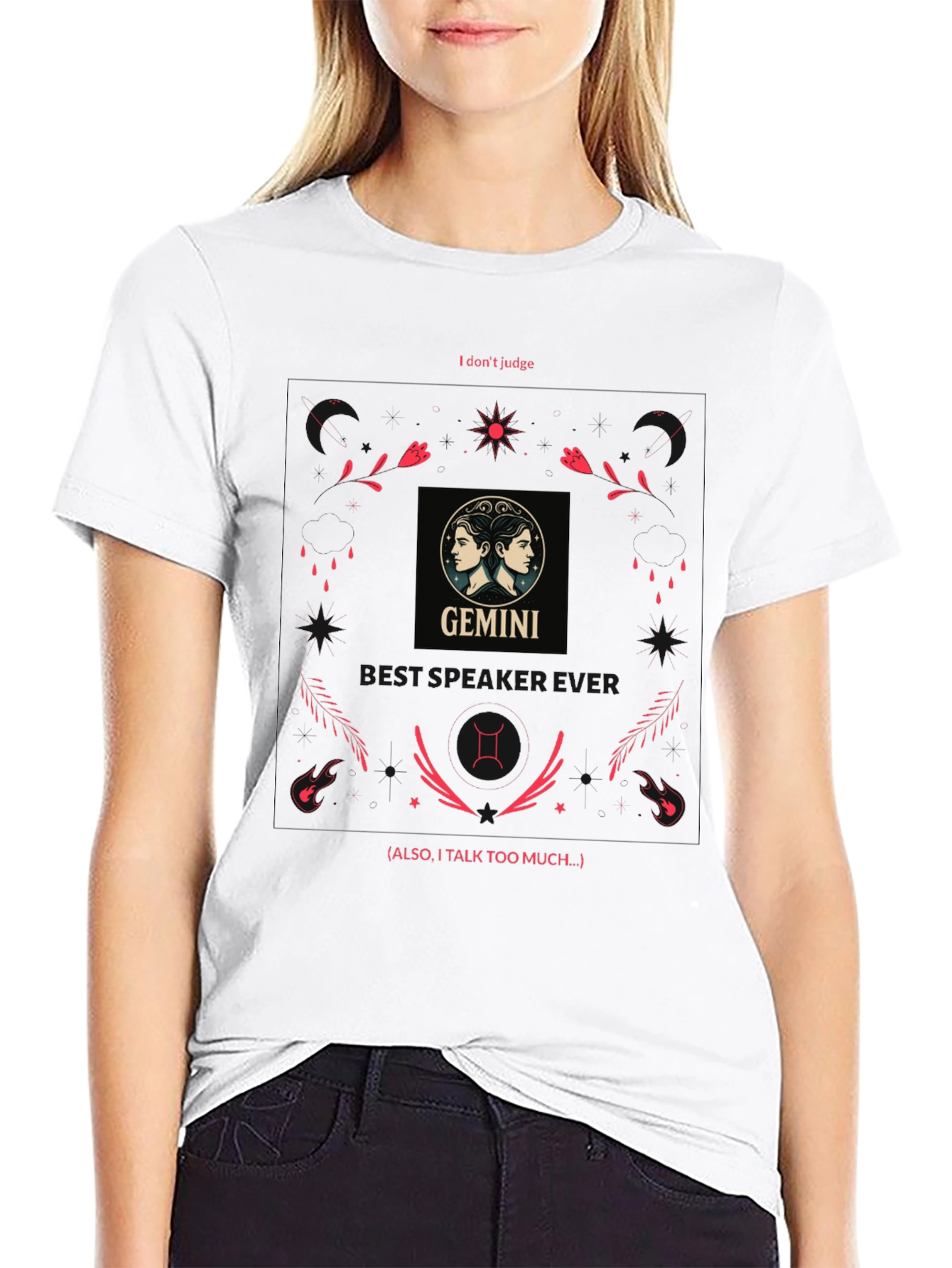 Gemini Zodiac T-Shirt - I Dont Judge Tee